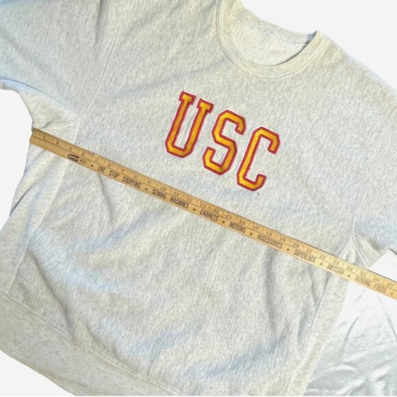 Vintage 90s USC University of Southern California Grey Sweatshirt XXL 1994 - Picture 6 of 8